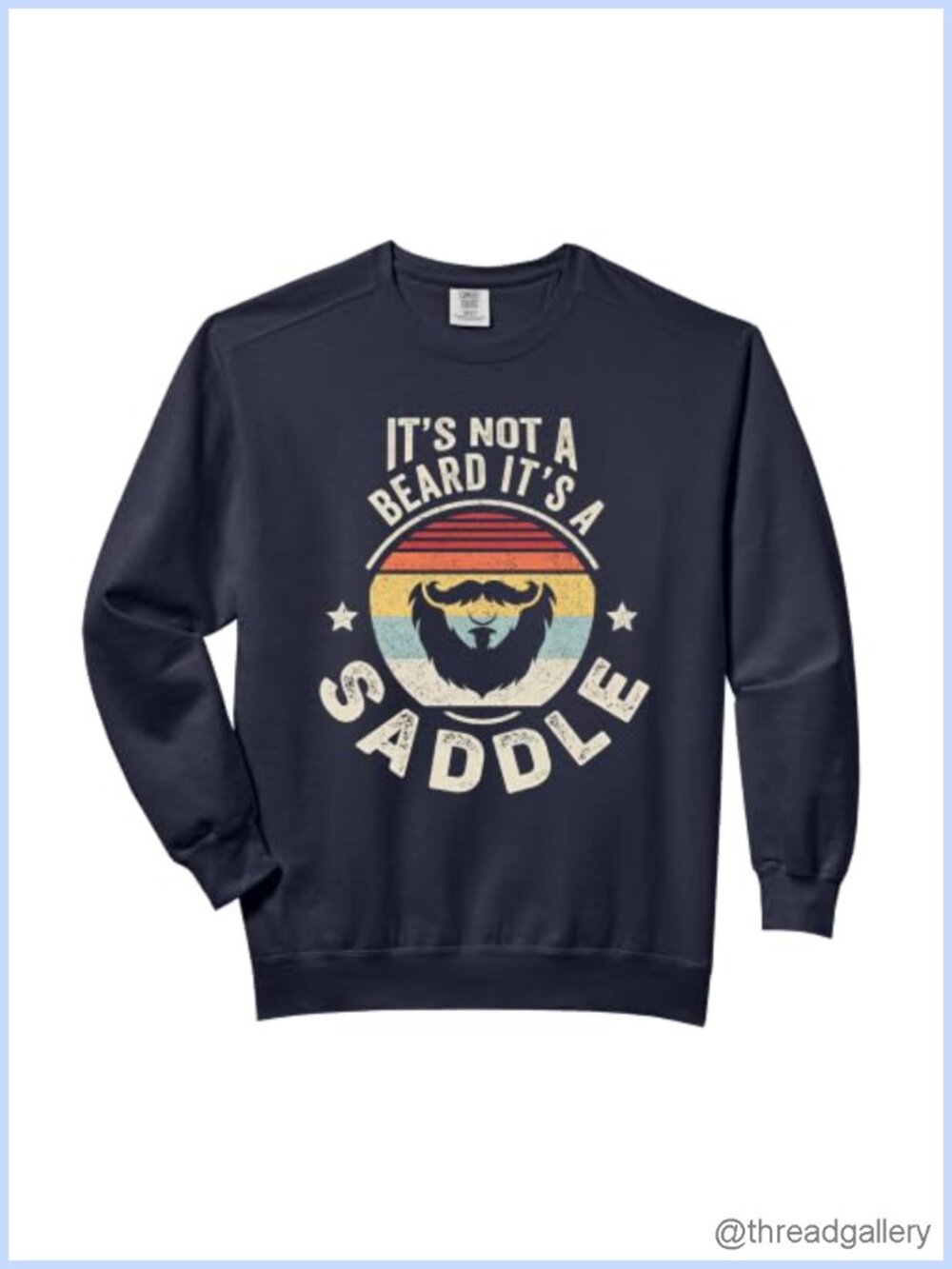 Funny Bearded Dad Sweatshirt Vintage Retro Comfort Colors Pullover